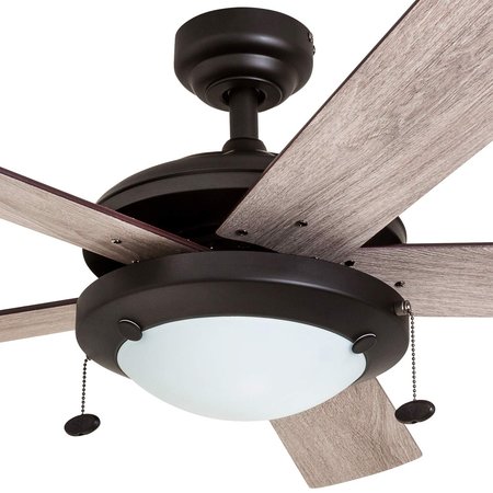 Prominence Home Bolivar, 52 in. Ceiling Fan with Light, Espresso 80099-40